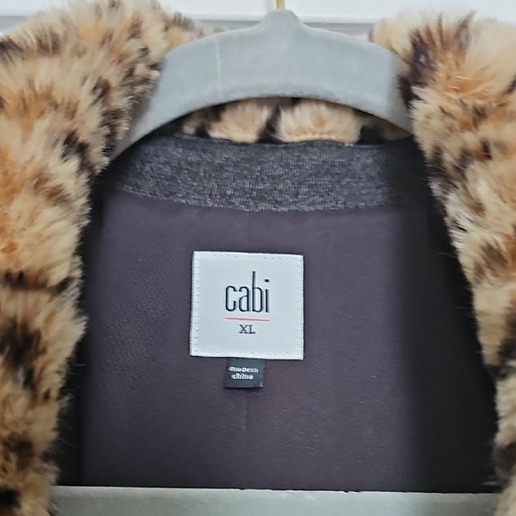 CAbi Style 3727 Animal Print Faux Fur Coat - Brown and Tan Leopard Print Size Xl - Picture 2 of 7